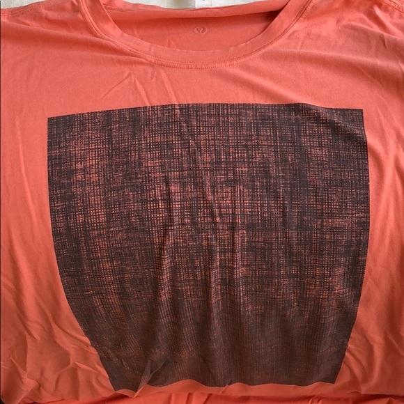 Lululemon orange shirt with blue box - Picture 2 of 3